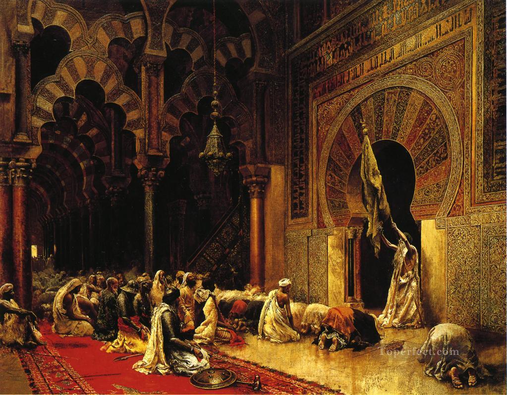 Interior de la Mezquita de Córdoba Arabian Edwin Lord Weeks Pintura al óleo